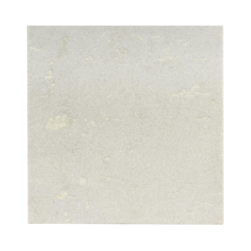 Beaumont Lane Contemporary Marble And Metal Coffee Table in White