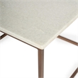 Beaumont Lane Contemporary Marble And Metal Coffee Table in White