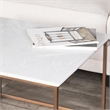 Beaumont Lane Contemporary Marble And Metal Coffee Table in White