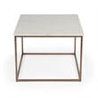 Beaumont Lane Contemporary Marble And Metal Coffee Table in White