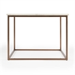 Beaumont Lane Contemporary Marble And Metal Coffee Table in White