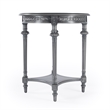 Beaumont Lane Modern Traditional Round Gray Finish Wood Lamp Table