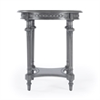 Beaumont Lane Modern Traditional Round Gray Finish Wood Lamp Table
