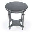 Beaumont Lane Modern Traditional Round Gray Finish Wood Lamp Table