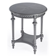 Beaumont Lane Modern Traditional Round Gray Finish Wood Lamp Table