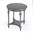 Beaumont Lane Modern Traditional Round Gray Finish Wood Lamp Table