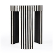 Beaumont Lane Transitional Bone Inlay Side Table In Black And White