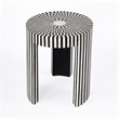 Beaumont Lane Transitional Bone Inlay Side Table In Black And White