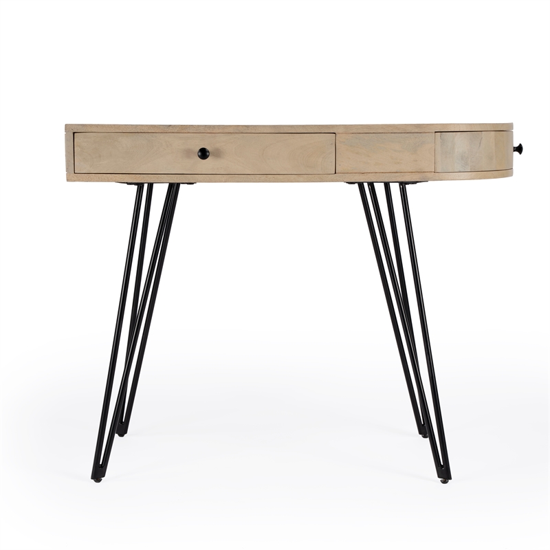 Beaumont Lane Wood Mid-Century Reversible 2 Drawer Writing Desk