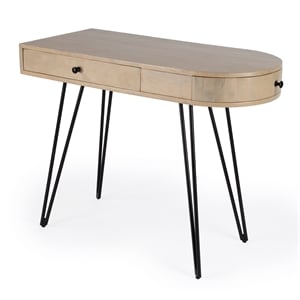 Beaumont Lane Wood Mid-Century Reversible 2 Drawer Writing Desk
