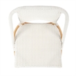 Beaumont Lane Modern Coastal Glossy White Rattan Dining Chair