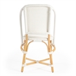 Beaumont Lane Modern Coastal Glossy White Rattan Dining Chair