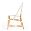 Beaumont Lane Modern Coastal Glossy White Rattan Dining Chair