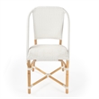 Beaumont Lane Modern Coastal Glossy White Rattan Dining Chair