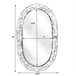 Beaumont Lane Wood Contemporary Blue And White Bone Inlay Mirror
