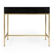 Beaumont Lane Modern Black And White Bone Inlay Writing Desk