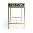 Beaumont Lane Modern Black And White Bone Inlay Writing Desk