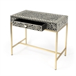 Beaumont Lane Modern Black And White Bone Inlay Writing Desk