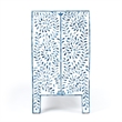 Beaumont Lane Modern Blue And White Bone Inlay 3 Drawer Chest