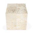 Beaumont Lane Transitional Hair on Hide with Gold Spots Ottoman