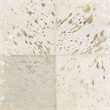 Beaumont Lane Transitional Hair on Hide with Gold Spots Ottoman