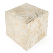 Beaumont Lane Transitional Hair on Hide with Gold Spots Ottoman