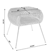 Beaumont Lane Modern Coastal Rattan End Table in Brown Finish