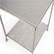 Beaumont Lane Contemporary Marble Side Table in White Finish