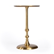 Beaumont Lane Contemporary Metal Side Table in Shiny Gold Finish