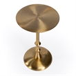 Beaumont Lane Contemporary Metal Side Table in Shiny Gold Finish