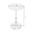 Beaumont Lane Contemporary Metal Side Table in Shiny Gold Finish