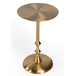 Beaumont Lane Contemporary Metal Side Table in Shiny Gold Finish