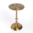 Beaumont Lane Contemporary Metal Side Table in Shiny Gold Finish