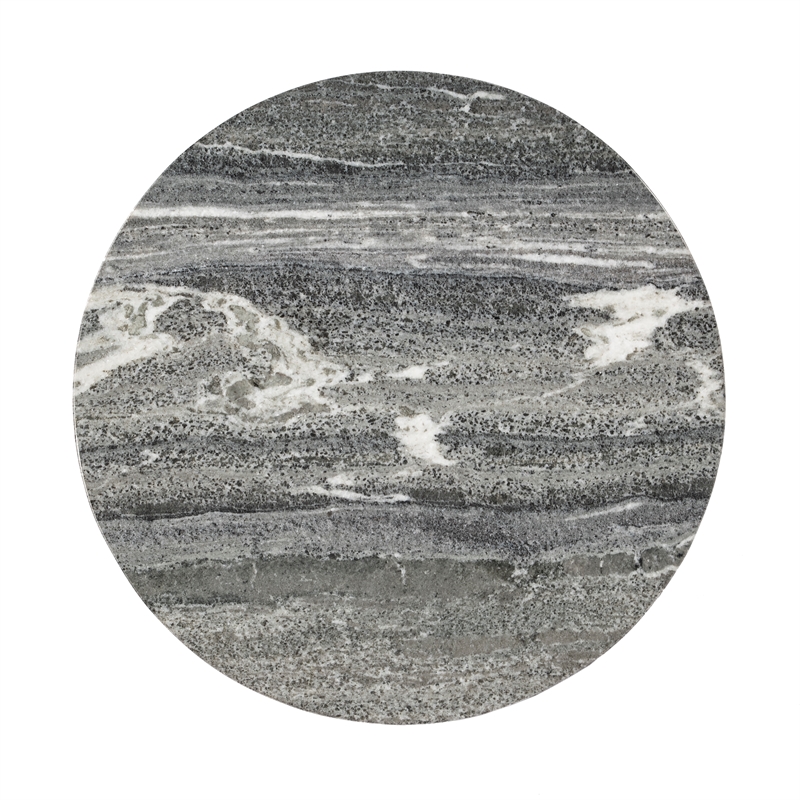 Beaumont Lane Contemporary Gray And Gold Finish Marble End Table