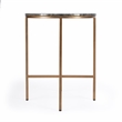 Beaumont Lane Contemporary Gray And Gold Finish Marble End Table