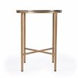 Beaumont Lane Contemporary Gray And Gold Finish Marble End Table