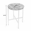 Beaumont Lane Contemporary Gray And Gold Finish Marble End Table