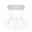 Beaumont Lane Modern Decorative Bright White Wire Iron Accent Table
