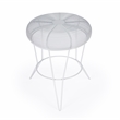 Beaumont Lane Modern Decorative Bright White Wire Iron Accent Table