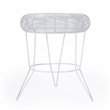 Beaumont Lane Modern Decorative Bright White Wire Iron Accent Table