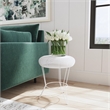 Beaumont Lane Modern Decorative Bright White Wire Iron Accent Table