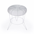Beaumont Lane Modern Decorative Bright White Wire Iron Accent Table