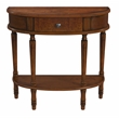 Beaumont Lane Traditional Wood Demilune Console Table - Antique Cherry