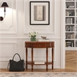 Beaumont Lane Traditional Wood Demilune Console Table - Antique Cherry