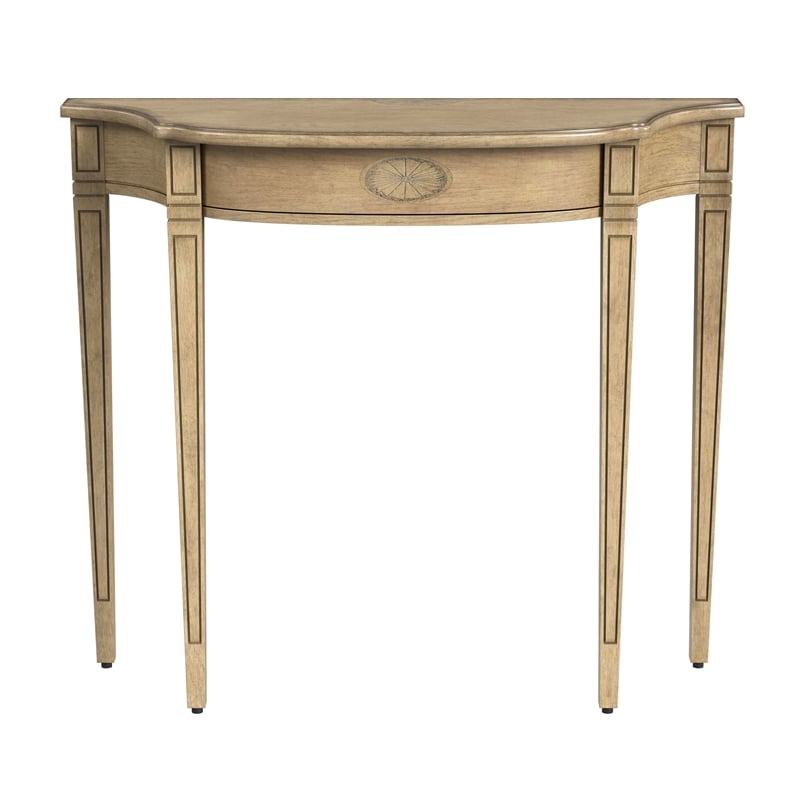 Beaumont Lane Modern Transitional Antique Beige Wood Console Table