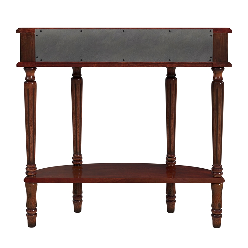 Beaumont Lane Traditional Handmade Demilune Console Table - Cherry Brown