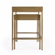 Beaumont Lane Contemporary Gold 2 Piece Glass Nesting Tables