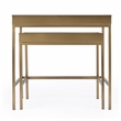 Beaumont Lane Contemporary Gold 2 Piece Glass Nesting Tables