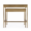 Beaumont Lane Contemporary Gold 2 Piece Glass Nesting Tables