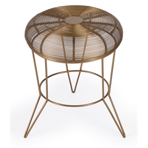Beaumont Lane Contemporary Gold Decorative Wire Accent Table